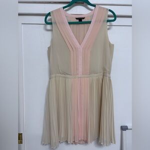 Victoria’s Secret Elegant Pink and Cream Pleated Dress